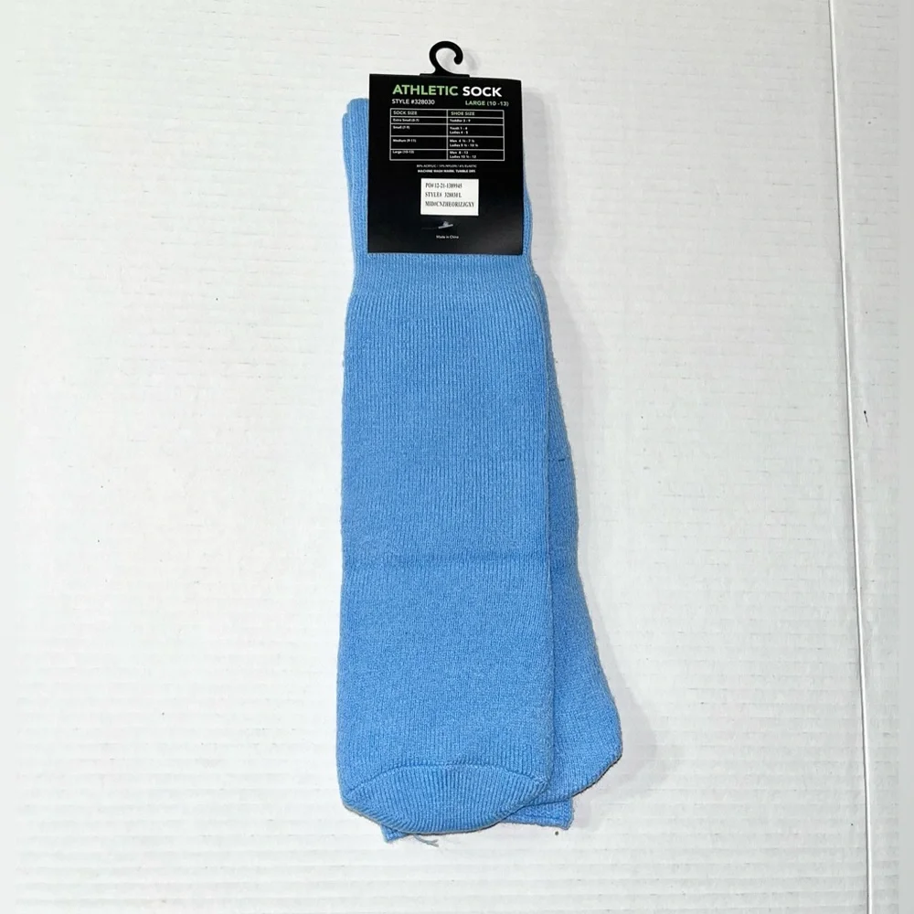 High Five Athletic Tube Socks Sky Blue Large Adults 10-13 NEW‎ 328030
